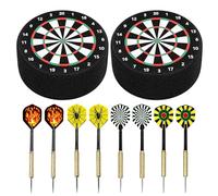 2 Pcs Dart Holder Stand, Darts Accessories, Dart Stand and Dart Mat Combo with 2 Mini Dart Boards and 6 Random Coloured Darts, Darts Mats for Home & Club Use