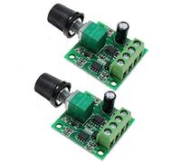 2 Pcs DC PWM Speed Controller, 1.8V 3V 5V 6V 12V 2A 1803BK Low Voltage DC Motor Governor with Switch, Mini Speed Adjustable Switch Module