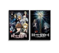 2 PCS Death Poster Note Anime Vintage Comics Cover Wall Art Canvas Posters Room Decorative Aesthetic Print Decor 12x18inch(30x45cm) Style