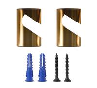 2 Pcs Decentralizer Pendant Light Cable Hooks Ceiling or Wall-Mounted Metal V Hooks for Fabric Electrical Cables, Hanging Pendant Lights, Cable Clips & Lighting Fixture Organizer (2, Yellow Brass)