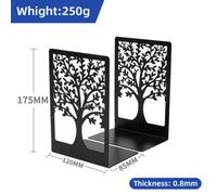2 Pcs Decorative Heavy Duty Metal Bookends Book Ends 6.7'' Office Stationery