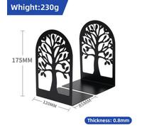 2 Pcs Decorative Heavy Duty Metal Bookends Book Ends 6.7'' Office Stationery