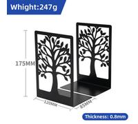 2 Pcs Decorative Heavy Duty Metal Bookends Book Ends 6.7'' Office Stationery