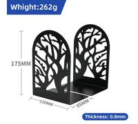 2 Pcs Decorative Heavy Duty Metal Bookends Book Ends 6.7'' Office Stationery