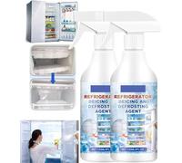 2 PCS Defrosting Spray for Fridge Freezer, 120ml Refrigerator Defrosting Deicer Spray, Powerful Refrigerator Defrost Spray, Efficiently Quickly Removes Ice Buildup