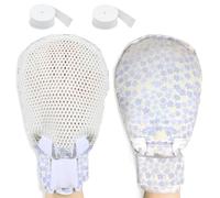 2 PCS Dementia Restraint Gloves with Colorful Patterns - Soft, Reusable & Washable Protective Gloves for Elderly Care and Daily Supervision (Cloud Bloom Pattern)