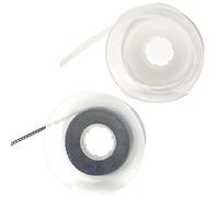 2 Pcs Dental Orthodontic Elastic Chain Power Chains Multi-Colors Rubber Chains for Braces Power Dental Orthodontic Treatment (Black+Transparent, Closed)