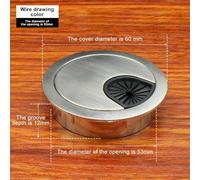 2 Pcs Desk Cable Hole Covers Metal Round Grommets 53mm for Organizing and Managing Desktop Cables Effectively (Red bronze 53MM)
