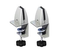 2 PCS Desk Divider Clamp, Desk Partition Divider Clip Table Mount Panel Clamps for Plexiglass Desktop Privacy Clamp Brackets for Office Screen Split Protection Screen Holding Clamps