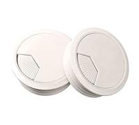 2 Pcs Desk Grommet 60mm Grey Desk Cable Grommet, Reusable Plastic Desks Hole Cover, Detachable Cable Grommets for Wire Tidy, CablesTidy, Cord Organizer for Office Home Table