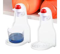 2 Pcs Detergent Holder, Anti-Slip Drip Catcher Clip Tight on Laundry Bottle Spouts, No More Leaks or Mess, Detergent Cup Rack Laundry Room Gadget for Softener