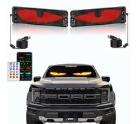 2 Pcs Devil Eye Windshield Lights,Flexible LED Display Panel Car Rear Window,Custom Dynamic LED Lights for Truck Windshield with Bluetooth Remote Control and