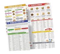 2 Pcs Diabete Diet Plan, Diabetic Food List Wall Chart, Glycemic Index Food Guide List, Diabetic Food Meal Planner, Low Sugar Food List Planner Chart for Diabetic