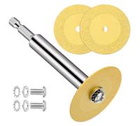 2 PCS Diamond Blade Cutting Wheel for Drill with 1/4" Hex Shank, Discos Para Cortar Ceramica for PVC Pipe Cutter, Mini Glass Cutting Disc for Angle Grinder, Cuttings Glasses, Jade, Crystal, Ceramics