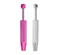 2 Pcs Diamond Claw Tweezers, Piercing Ball Grabber Tool, Stainless Steel Jeweler Pick Up Tool Piercing Assistant Pen for Tiny Objects Ic Chips Electronic Components (Rose Red, Silver)