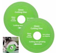 2 Pcs Diamond Disc Saw Blade Glass Cutting Disc Glass Tile Jade Marble Polishing Cutting Blade Sharp Brazing Grinding Disc 100mm