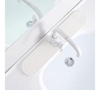 2 Pcs Diatomite Absorbent Faucet Mat, Super Absorbent Stone Drying Mat Kitchen, Faucet Mat for Kitchen Sink, Quick Dry Stone Mat Kitchen, for Kitchen, Rv and Bathroom Faucets (White, 45*10cm)