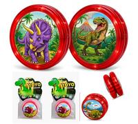 2 PCS Dinosaur Light Up Responsive Yoyo in Red Colour, Stable and Sturdy with Yoyo String, Great Gift for Kids and Beginner Players to Perform