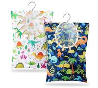 2 Pcs Dinosaurs Clothes Pin Bag Clothespin Bag Holder Clothespin Holder 15 X 11 Inch Clothes Pin Hanging Bag Clothespin Bag for Clothesline Outdoor Outside Wardrobe and Laundry Room (Dinosaurs)