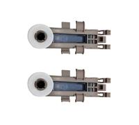 2 Pcs Dishwasher Upper Rack Wheel Adjuster, Replaces 8561996, Durable Grey Plastic Wheel Runner Compatible with Amana, Jenn Air & Magic Chef, Easy Install Spares for Broken Rail Clips
