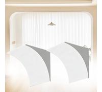 2 Pcs Diy Arch Doorway Kit Corners, Gypsum Boards Door Arch Molding Curved Arch Opening, Paintable Top Half Circle Trim for Indoor Hallway(23x23x23cm/9.1x9.1x9.1)