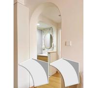 2 PCS DIY Arch Doorway Kit, Gypsum Boards Door Arch Trim for Interior, Paintable Curved Door Covers Arch Molding Decoration(38x38x38cm/15x15x15")