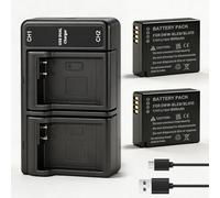 2-Pcs DMW-BLE9 DMW-BLG10 Battery + LED USB Dual Charger with Type-C Port for Panasonic DMW-BLG10E, Lumix DC TZ202, GX9, DC-LX100 II, TZ101, TZ91, TZ81, GF6, GX7, GX80, LX100