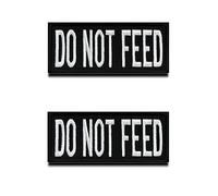 2 Pcs Do Not Feed Dog Harness/Vest Patch - Tactical Military Funny Service Patch Hook and Loop Embroidery Fastener Emblem for Emotional Support Animals, Guide Dogs