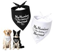 2 Pcs Dog Bandana My Humans Are Getting Married Engagement Gifts for Dog Lovers Soft Triangle Pet Scarf Dog Wedding Outfit Wedding Gifts for DogLovers Wedding Photo Prop Engagement Bridal Hen Party