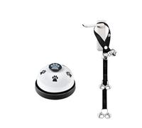 2 Pcs Dog Bells Toilet Training,Dog Training Bell,Teaching your Fur Babies to Ring when its Toilet Time to Get Outside,Puppy And Cat Communication Devices (White+1-hanging-bell)