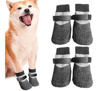 2 PCS dog boots waterproof,All-Season Dog Booties,Anti Slip Dog Socks with Non-Slip Durable Soft Sole,Suitable for 17-39 lbs Dogs,for Dogs for Walking Running and Playing Rain, Snow,Hot Pavement