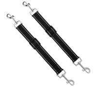 2 Pcs Dog Collar Safety Clips with Double Ended Clasps, Adjustable Collar Backup Clip with Reflective Stripes Harness Collar Connector