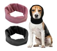 2 Pcs Dog Ear Defenders - Protectors for Bath, Shower & Anxiety Relief - Cat & Dog Ear Covers - Pink, Black