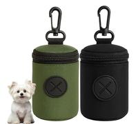 2 Pcs Dog Poop Bag Dispenser, Dogs Poop Bag Holder, Poo Bags Dispenser, Dogs Travel Bags, Comfortable And Durable, for Pet Walking,Hiking,Camping,Travelling