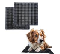2 PCS Dog Scratching Post Pad, Soft Touch Itch Relief Pad for Horse Cow Goat Sheep, PVC Dog Back Scratcher, Massage Bed Massage Brush for Wooden Stake Wall Sofa Ground 11.8 x 11.8 Inch