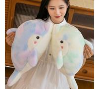 2 pcs Dolphin Stuffed Animal Plushie, 9.8 inches /25cm Rainbow Dolphin Stuffed Plush Pillows Soft Sea Animal Plush Toys Dolls Stuffed Animal Plushies Gifts for Kids