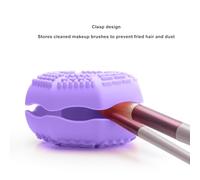 2 Pcs Donut Shape Makeup Brush Cleaner Silicone Cosmetic Brush Cleaning Mat for Storage and Washing All in One Tool Soft Material for Cleaning Makeup Brushes Keeping Brushes Organized and Protected