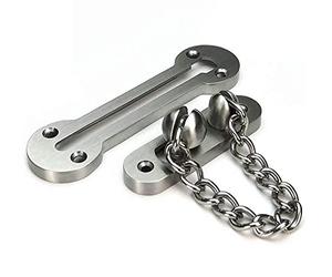 2 PCS Door Chain Lock,Anti-Theft Lock,Window Ventilation Lock,Childproof Window Restrictor,Universal Security Door Chain,Stainless Steel Lock