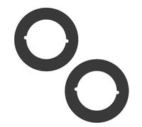 2 Pcs Door Knob Backing Plate Round Version Stainless Steel Doors Knob Reinforcement Plates 2-1/8" Inner Diameter 3-1/2" Door Knobs Plate Round Version Outer Diameter Scar Plates for Lever (Black)