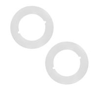 2 Pcs Door Knob Backing Plate Round Version Stainless Steel Doors Knob Reinforcement Plates 2-1/8" Inner Diameter 3-1/2" Door Knobs Plate Round Version Outer Diameter Scar Plates for Lever (White)