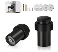 2 Pcs Door Stop, Door Stoppers for Wall Heavy Stainless Steel with 2 Rubber Bumper, Floor Mounted Doors Stops Support for Wall and Floor Installation, Indoors Outdoors Doorstops