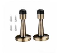 2 Pcs Door Stopper, Wall Mounted Alloy Door Stoppers, Features Enhanced Shock-Absorbing Rubber Bumpers, for Hotel, Bedroom, Office, Kitchen, Toilet (Antique Bronze)