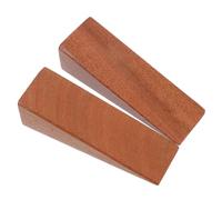 2 Pcs Door Stopper Wedge No Drill Triangular Wooden, for Home Use