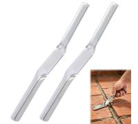 2 Pcs Double Ended Brick Jointer, Stainless Steel Bricklaying Tools