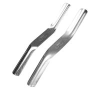 2 Pcs Double Ended Brick Jointer, Stainless Steel Tuck Pointing Tools, Pointing Trowel Masonry Tools for Cement, Bricklaying Tools, Concrete Jointer Brick and Block Straightener Tool(1/2" x 5/8")