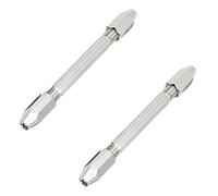 2 Pcs Double Ended Pin Vises DIY Hand Drills Manual Hand Push Drills for Drilling Wood Linden Seed Bone Horn Amber Olive Stone Walnut