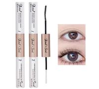 2 PCS Double-Headed Eyelash Glue, 2-in-1 Lash Bond & Seal for Cluster & Individual Lashes, Strong Hold Waterproof Adhesive, Latex-Free Quick Drying, Black & Clear, for DIY Extensions Eyes