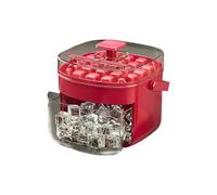 2 Pcs Double Layer 48 Cavity Ice Maker with Press Design Tray with Lid Bin for Cocktail Red White Cubes Molds Food Safe
