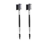 2 Pcs Double-Sided Eyebrow Brush, 3-in-1 Makeup Tool, Double-ended Eyelash Comb, Eyelash Separator, Makeup Tool for Modifying Eyebrows and Eyelashes
