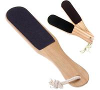 2 Pcs Double Sided Foot Rasp Manicure File Callus, 2-Sided Wooden File, Hard Skin Remover and Callus Removal for Quick and Convenient Home Use